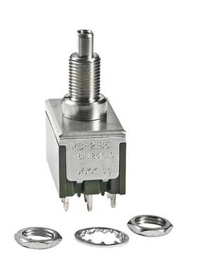 NK非自动复位按钮1MB21S85S4KW0自锁1DIX2脚按键开关