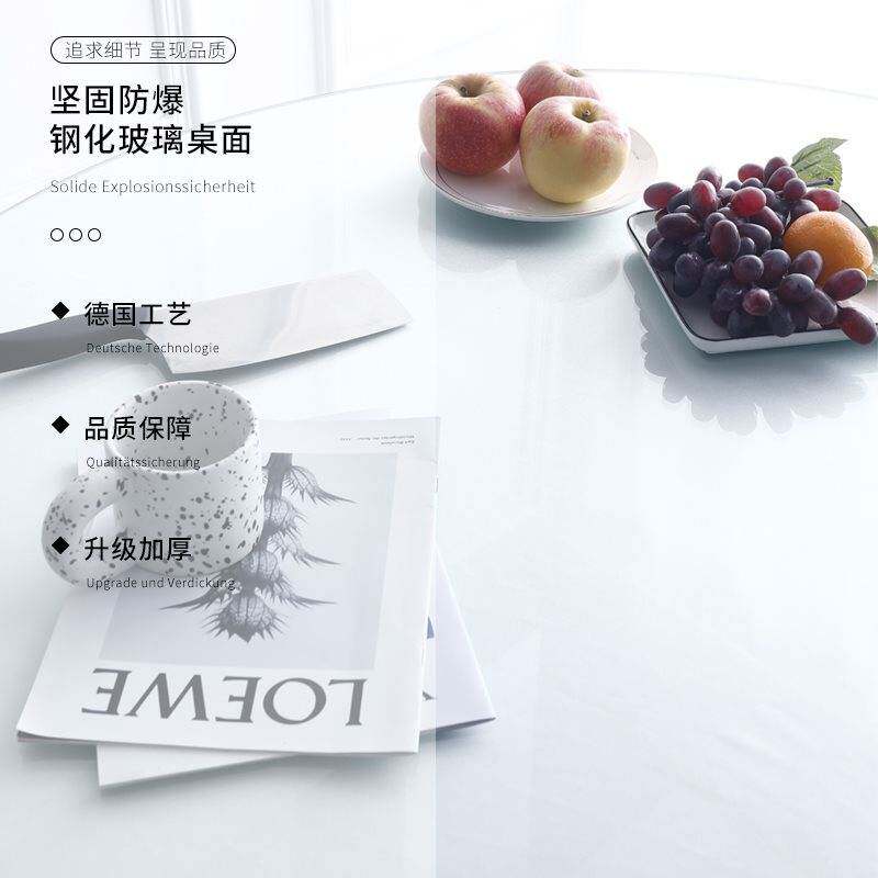 圆形钢化玻璃桌面酒店圆玻璃片园台大圆桌茶几透明圆转盘台面定