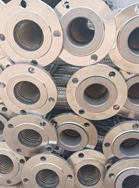 金属软管304不锈钢DN300法兰式金属编织软管不锈钢波纹软管耐高温