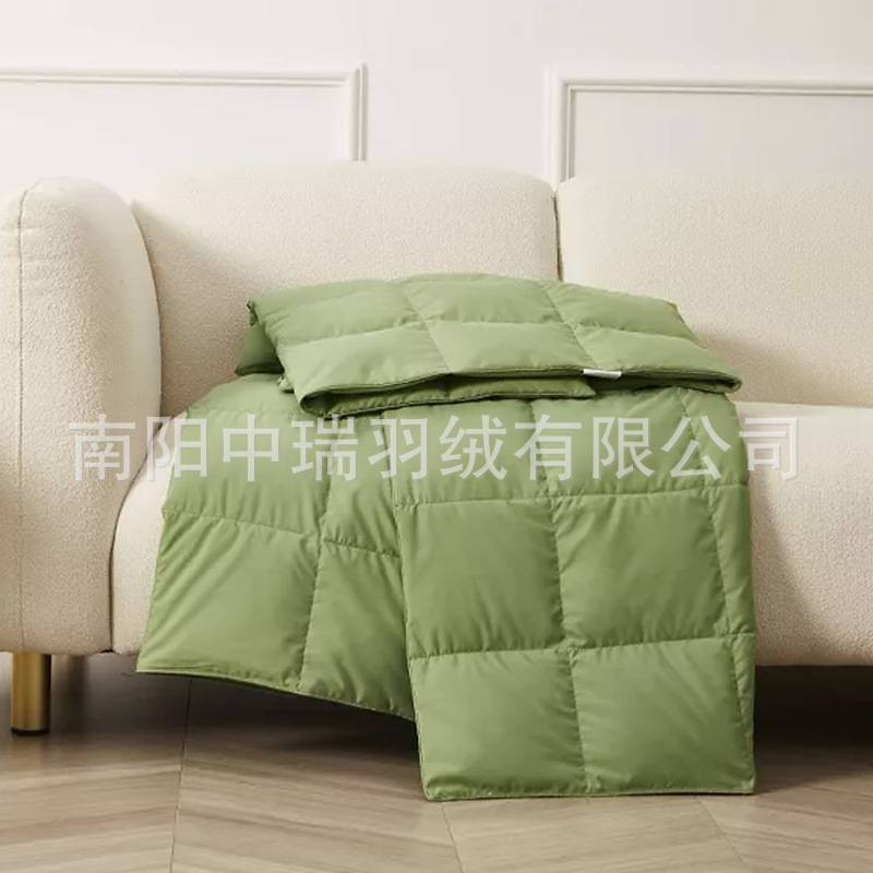 夏季薄款羽绒毯鸭绒填充蓬松便携旅行可穿戴披肩毯羽绒毯被子