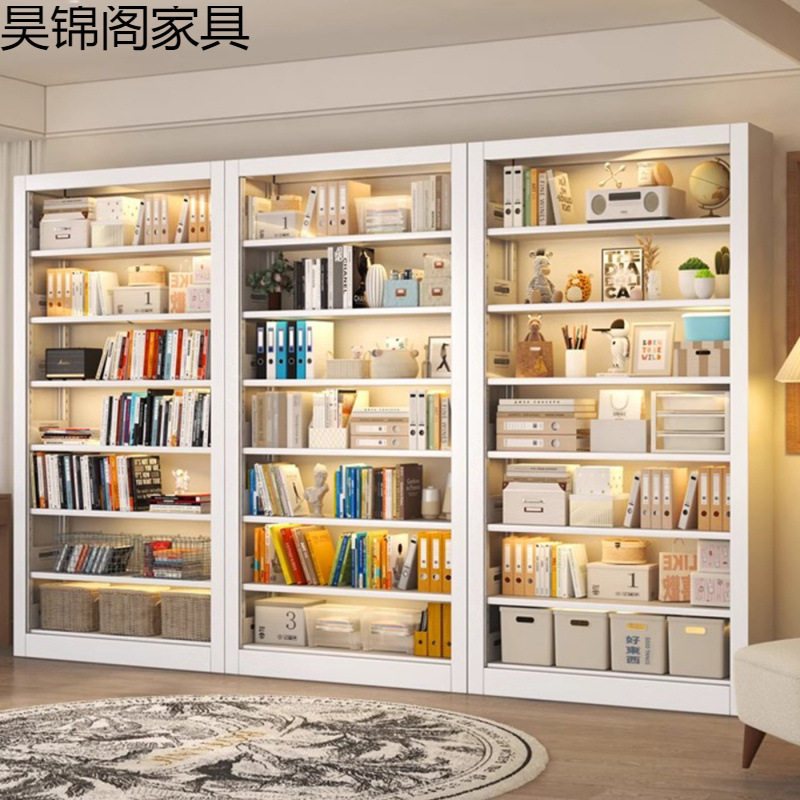 钢制书架家用多层加厚落地书柜儿童玩具收纳架书本储物置物架厂家