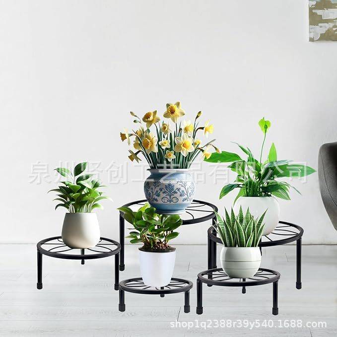 拆装铁艺五件套组装花盆架室内外落地式花架阳台客厅多肉绿萝支架