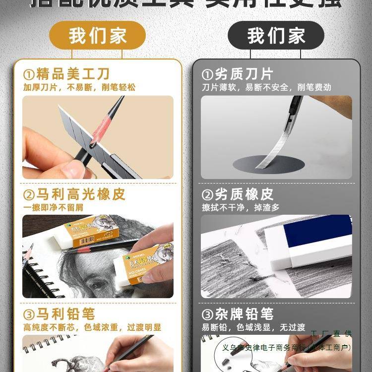 XAV素描工具套装画板画架美术生画学画画包工具全绘套炭笔笔初者