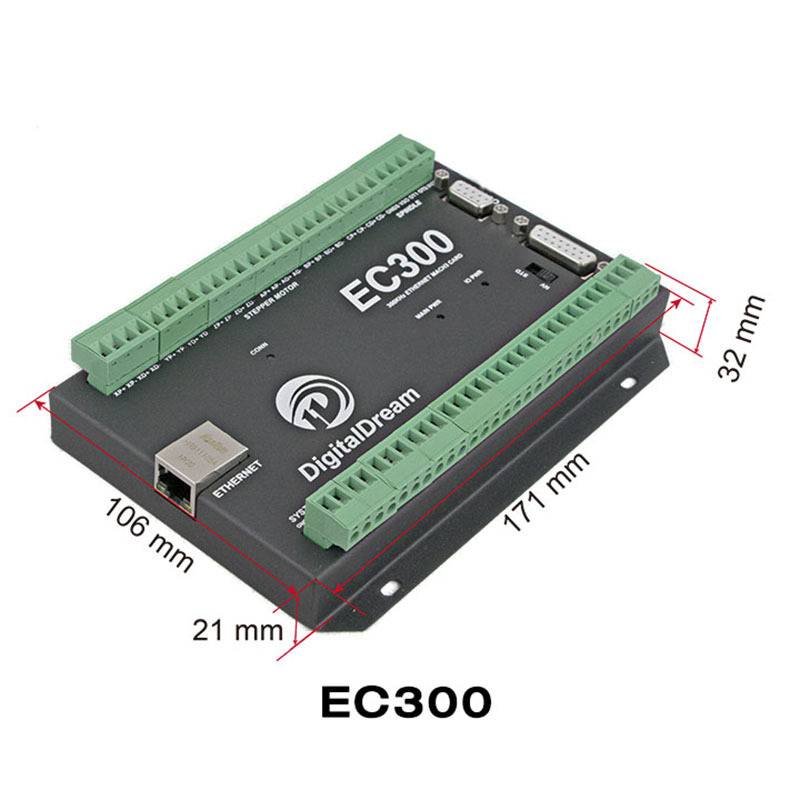 运动控制器以太网mach3雕刻机控制器数控机床控制EC300 3/4/5/6轴