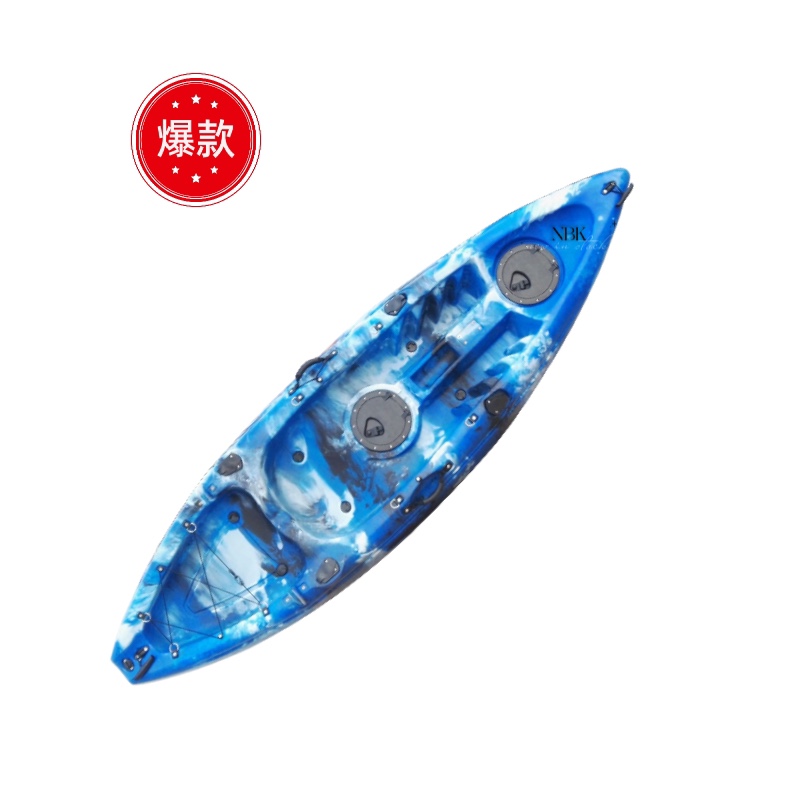 辰星CX单人平台舟塑料船加厚马达推进钓鱼艇皮划艇硬艇豪华独木舟