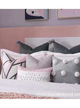 样板儿房女房床房品地产板样间UNU公主房床品抱枕