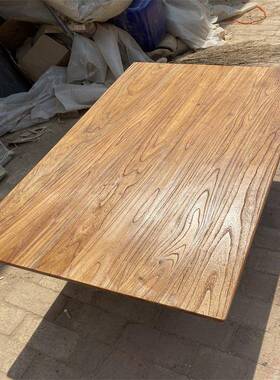 老榆木吧木桌面原木板木板实面定制餐桌茶桌书桌桌台板子DFP实木