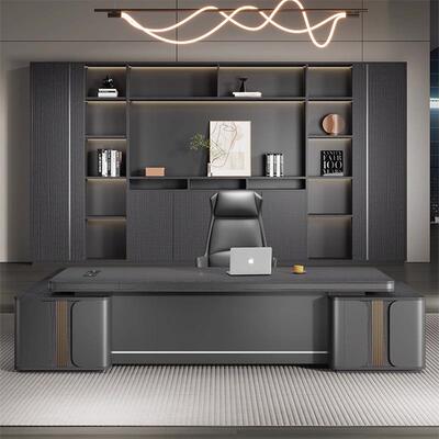 轻奢老39板桌办公桌椅组总合办公室桌高经理主管裁公大班台档办家