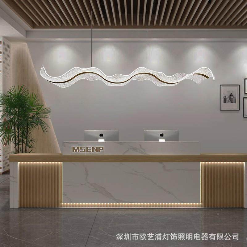 餐厅吊灯性创艺意个灯长条吧客厅灯现代简约酒345店前台术l台ed灯