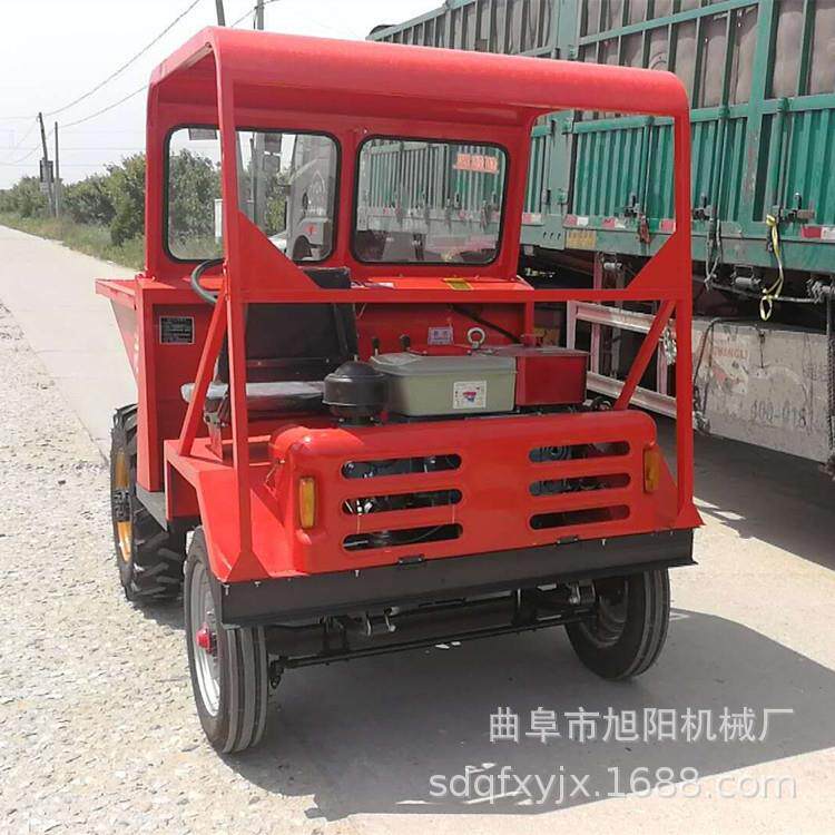 热蹦销IJE工地工混小凝土运输车柴油前卸式四轮翻斗车程矿用型蹦