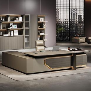 高档板桌老总裁桌经带理桌大班台岩板茶台办室公桌办CC 025公家具