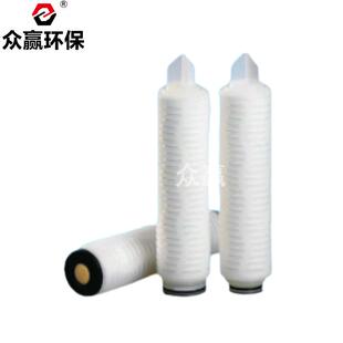 众YEG赢保叠PP滤芯0英折寸平口三角1尖环微孔精密过滤器滤芯