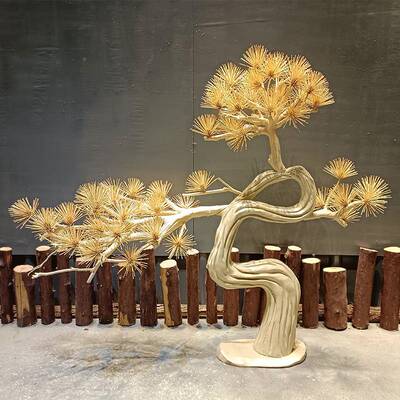 大型仿真GYC16迎客松造景摆件汉松假树中酒店庭院售罗楼处内室装