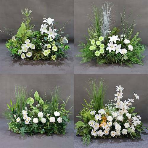 森系F96SH6M9婚庆婚礼装饰地排花艺花挂引盆花花角绢花路花球交车