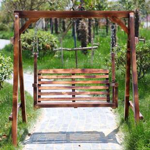 户外庭人秋千休闲庭GJU双摇椅儿童阳台吊椅摇篮院室内室外成人防