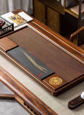 整板茶盘家用2025款茶托盘排水茶具乌金新干泡茶台石海YC00521茶