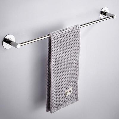 卫生间物毛巾架壁挂LXM式免打浴孔巾不锈钢毛杆单杆室挂架墙上置