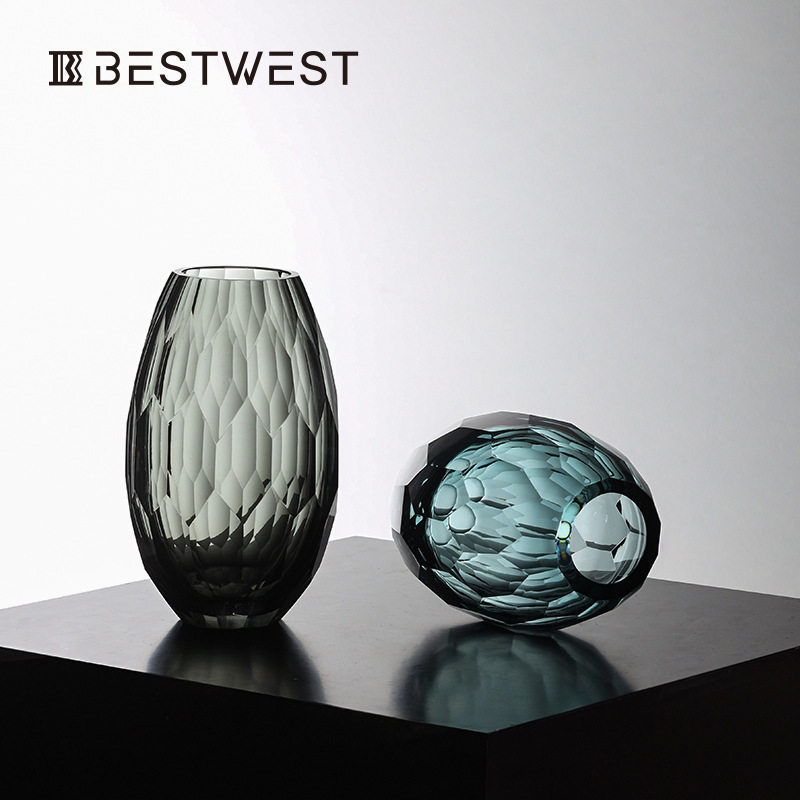 Bestwest加厚玻璃花瓶摆件