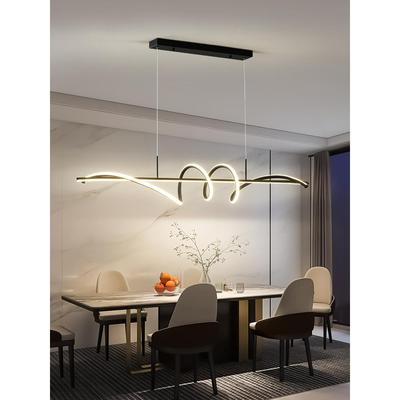 极款餐厅吊灯简约现代简饭848厅餐桌灯2025新创设意计长条客厅灯