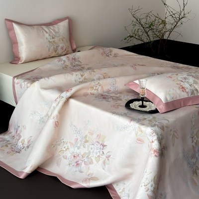 罗兰禧约夏季数码印花冰丝凉席三件套卧室空调席凉感1.8m床席子