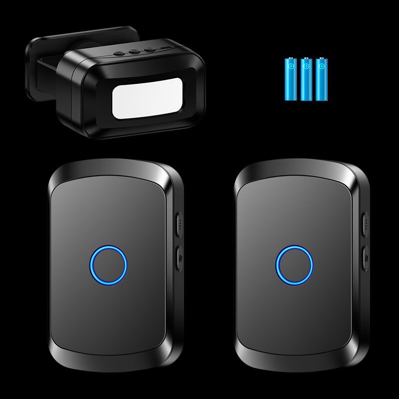 一拖二欢迎光临感应器店铺进门感应门铃迎宾器语音提示报警器商用