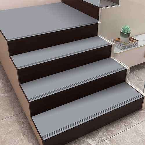 皮革纯色楼梯踏步垫家用防滑免胶自粘台阶垫子地毯可擦洗地垫定制