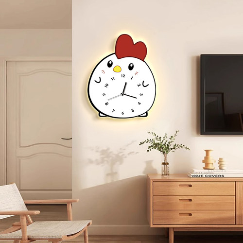 奶油风电视背景墙挂钟客厅餐厅创意时钟2024新款静音免打孔钟表画