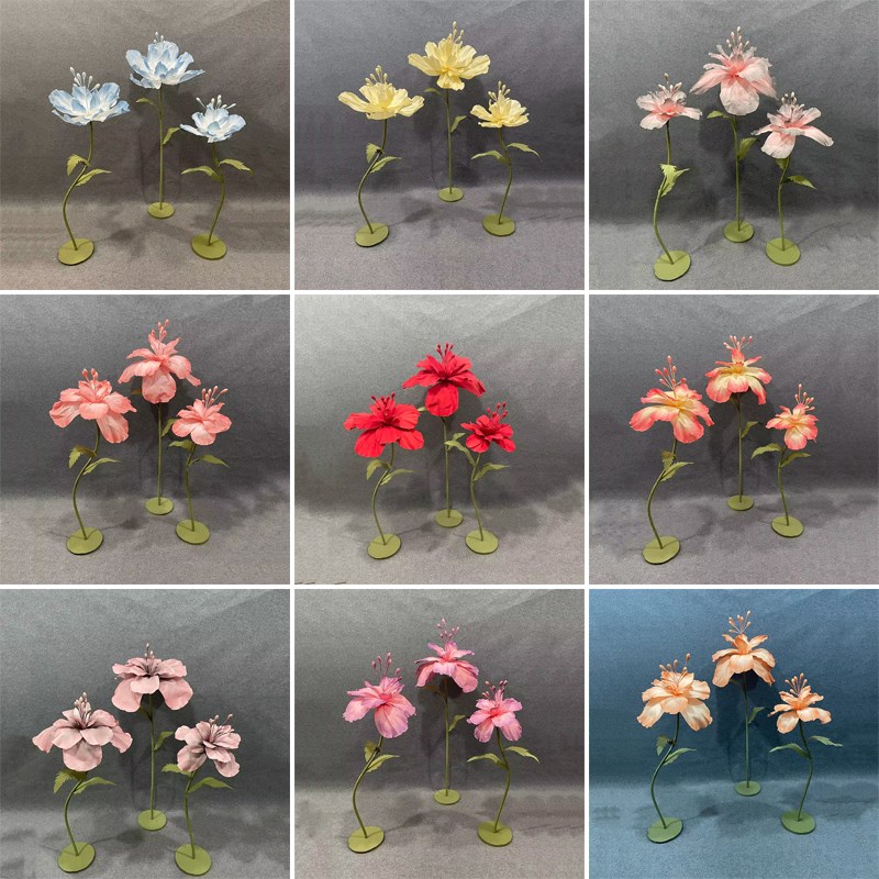 婚庆路引花真丝网花EVA泡沫花婚礼舞台背景布置商场橱窗装饰摆件