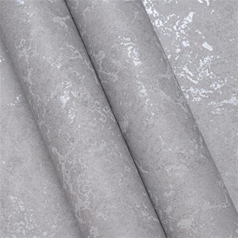 浅灰色3D斑驳铁锈浮雕素色墙纸客厅酒店茶室饭店工业风冰裂纹壁纸