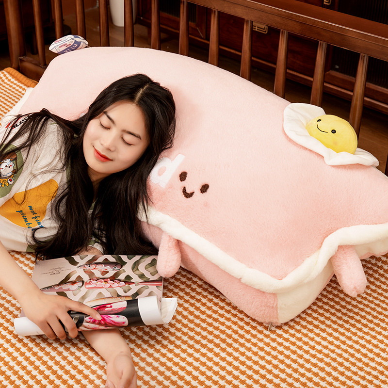荷包蛋面包床头靠背垫靠枕头床上抱枕女生睡觉护腰枕沙发腰垫靠垫