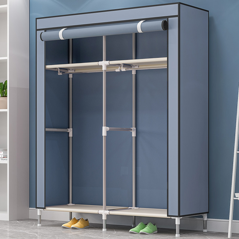 简易衣柜卧室家用布衣柜出租房用单人宿舍组装小型挂衣橱结实耐用
