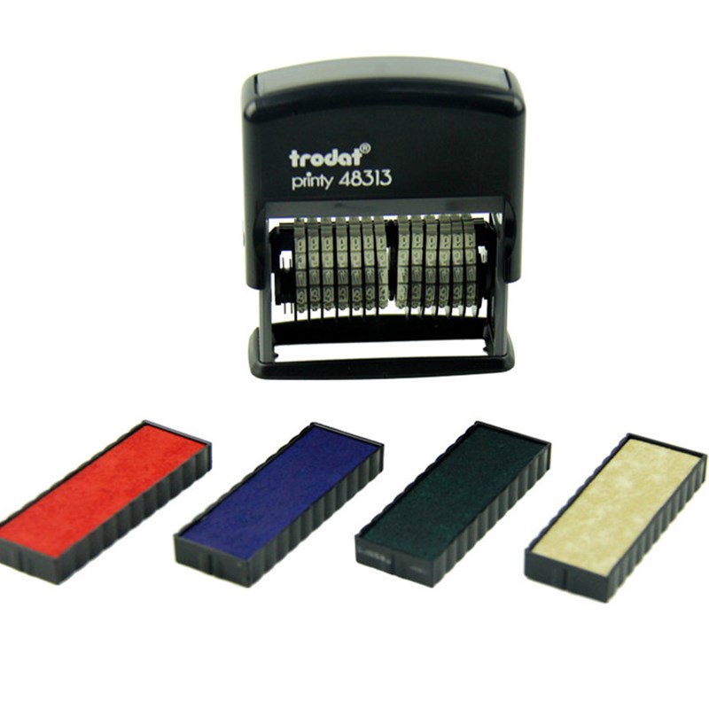 Trodt卓达83自动出油回墨印章数字可调位0-9档案编号日期章