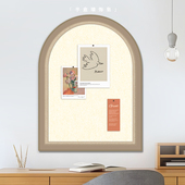 半愈照片墙奶油色毛毡板墙贴幼儿园展示板墙面装 饰背景墙软木板