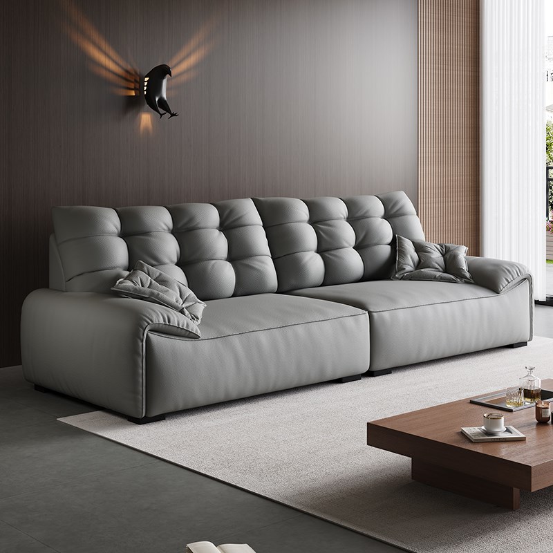 意式极简大象耳朵帆船沙发科技布客厅现代设计师小户型直排沙发