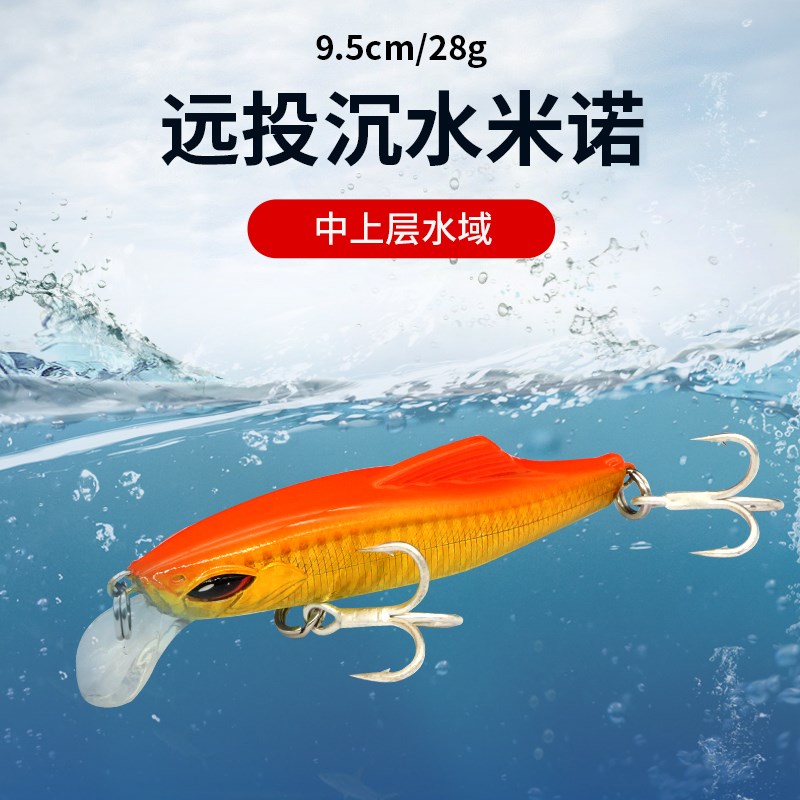 科迈雷28克远投沉水米诺路亚饵潜水翘嘴假饵铅笔黑鲈鳜鱼饵硬饵