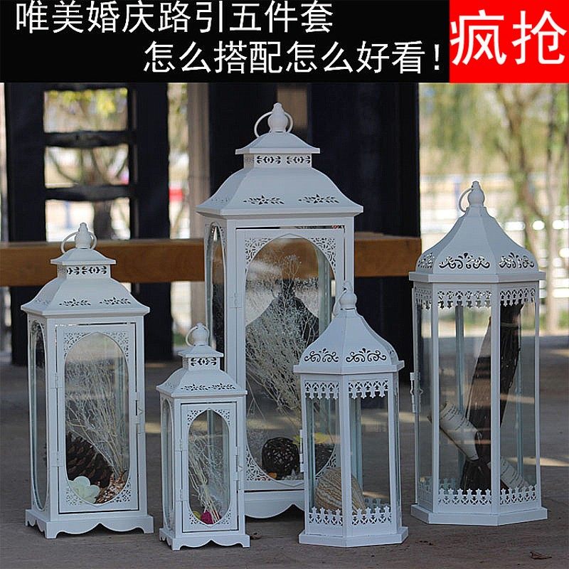 欧式铁艺风灯马灯/婚庆路引舞台婚房摆件/庭院家居烛台