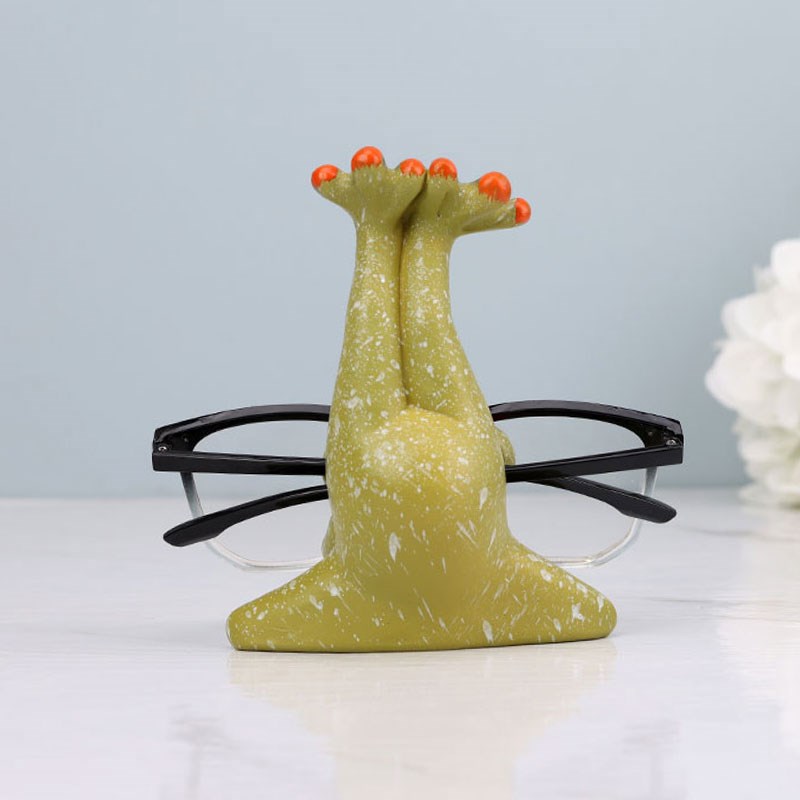可爱青蛙眼镜放置架眼镜店展示架道具眼镜架托家用桌面眼镜架摆件