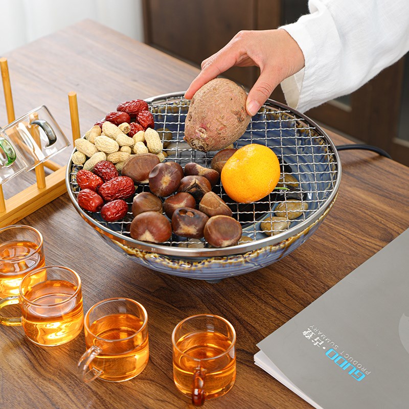 围炉煮茶装室内家用煮茶器煮茶炉电陶炉器具全烧烤炉围聚电炉