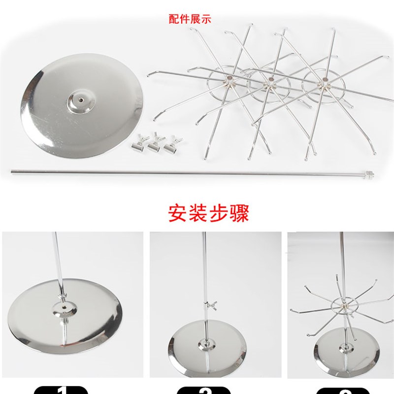 批高档饰品转架三层调节饰品架摆摊位旋转展示架精品货架挂件展架