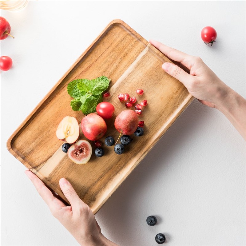 Bill.F相思木实木托盘家用水果盘点心盘水果托盘西餐牛排盘西餐盘