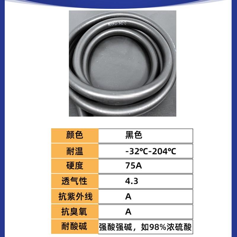 蠕动泵管 氟橡胶管 耐强强酸碱有机溶剂 燃料油高温 黑色软管