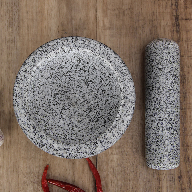 天然压蒜器蒜臼子捣蒜罐石臼研磨器家用手动老式压蒜泥器擂鉢捣药