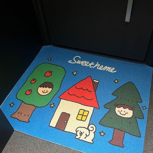 卡通入户门地垫门口进门防滑垫拼接垫子地毯可拆洗自由裁剪换鞋垫