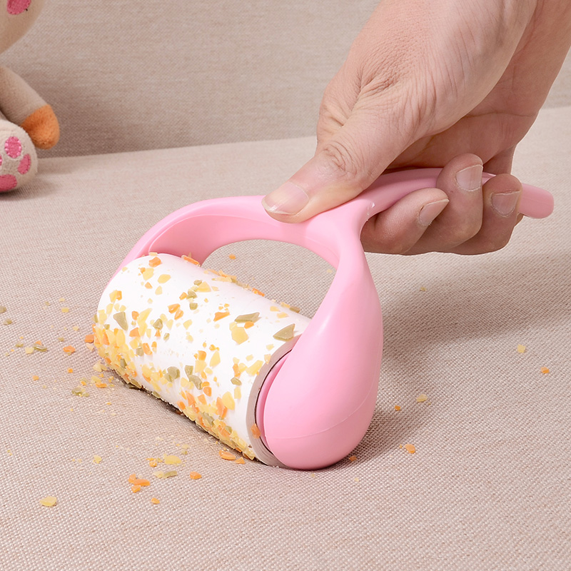 茉凛滚刷衣物粘毛器沾毛可撕式粘尘除尘纸滚筒1手把7卷共20撕