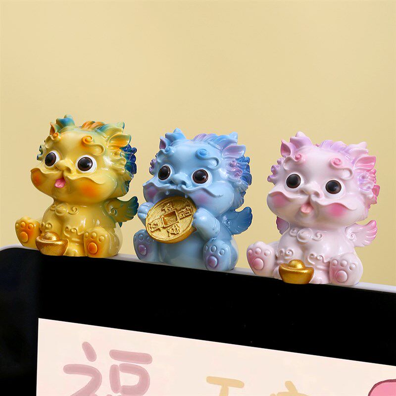 招财貔貅小摆件麒麟电脑显示屏幕装饰办公室桌面工位好物氛围布置