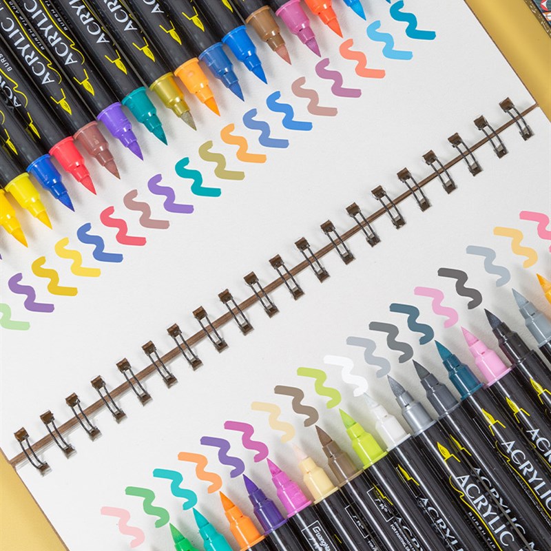 广纳200软硬头头彩色丙烯马克笔学生美术油性笔相册涂鸦画笔