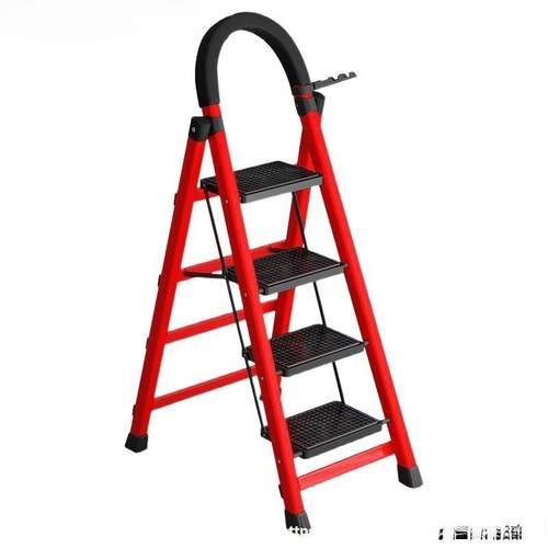 QOH用人多字小梯型升降楼梯加厚合梯叉折叠小梯子用家拆叠多功能