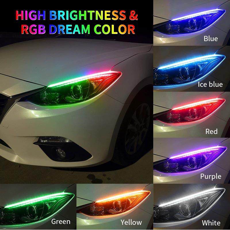 多眼模式幻彩导光灯跑马流光转向LED启L4动扫描条日C行灯泪灯长-6