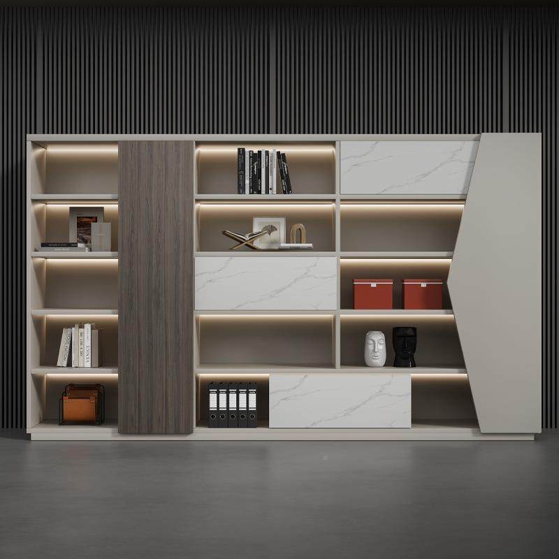 办公室文件柜书柜柜木质物隔断带MWR锁老储板背景柜档案收纳柜家