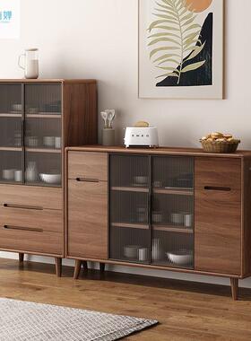 餐柜2025款家边用餐靠厅墙储物实木边框加长收纳柜多功能SIN厨房